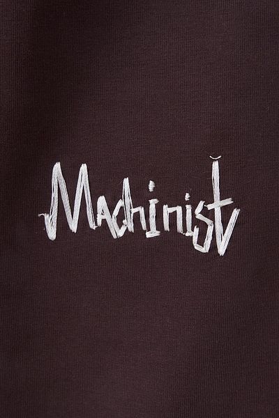 Machinist Men's Blanket Stitch Oversize Brown T-Shirt