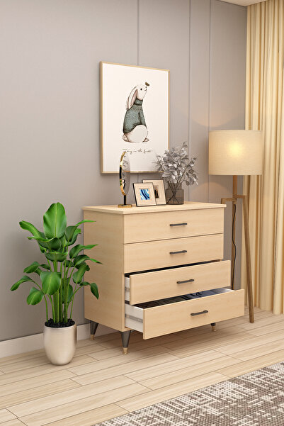 asratrend %100 MDFLAM 4 ÇEKMECELİ ŞİFONYER 90cm