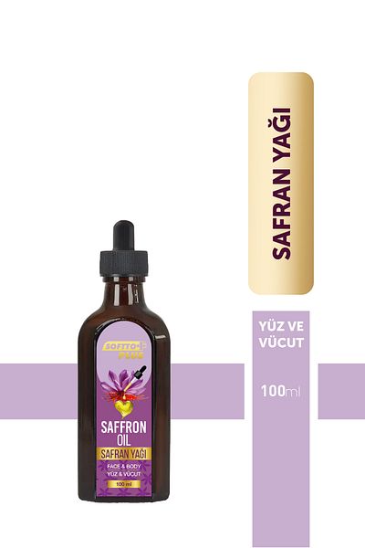 Softto Plus Saffron Moisturizing Facial and Body Oil That Helps Reduce the Appearance of Wrinkles 100 ml