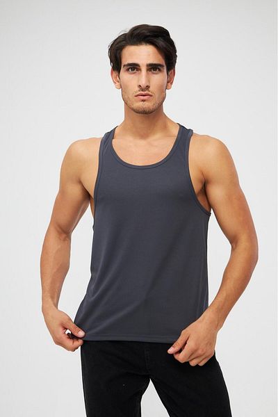 YÜKSEL IŞIK Men's Sports Singlet 2 Piece Plain