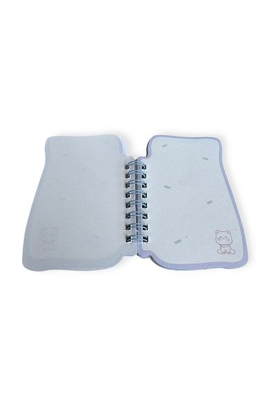 Polin Cute Cat Themed Mini Spiral Notepad, 8.4 X 11.5 Cm, with Candy Pack Design