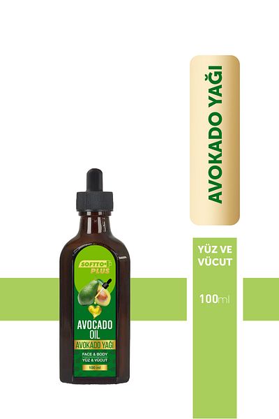 Softto Plus Avocado Skin Strengthening Skin Barrier Brightening Vitality Face and Body Oil100 ml