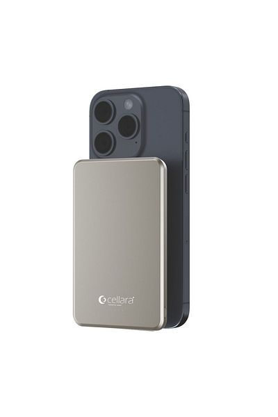 Cellara BATERIE EXTERNA WIRELESS COLECTIA MAGNETIC SLIM PD 20W CAPACITATE 5000 MAH MAGSAFE 15W - TITANIUM