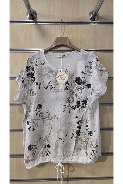 Park Moda Ιταλική μπλούζα με λουλουδάτο σχέδιο με έξι κλωστές