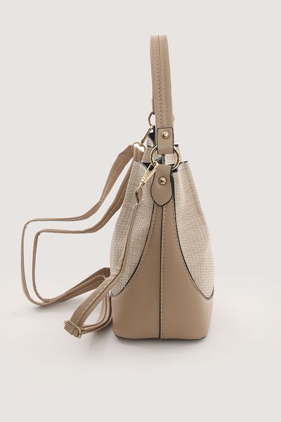 By-Kuss Milk Foam Textured Bucket Bag