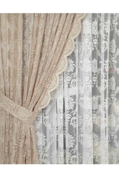 ERNGlobal Yeni Sezon Damaks Desen Çift Kanat Fon Perde