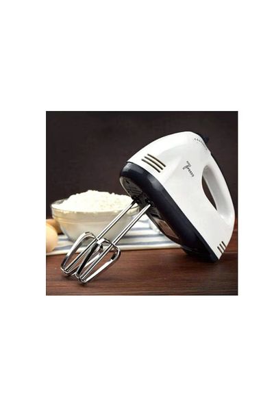 Generic 120W 2 in 1 electric mixer with bowl, made of stainless steel and ABS, for icing, silver color