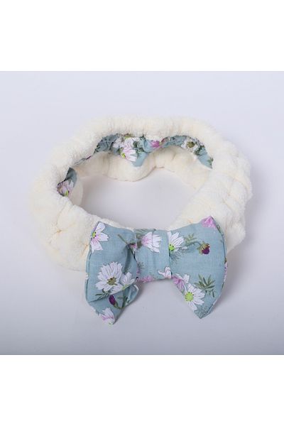 REEFI Off-white rustic floral hair tie