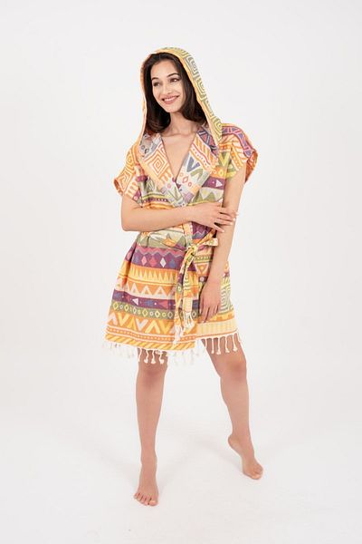 bazaar-turkey all you need 100% Cotton Tie-Up Loincloth Beach Dress