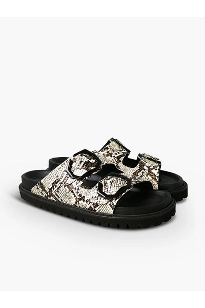 Genuins Women / Girls Slippers Galia G106281 Genuins Vegan Snake Sand