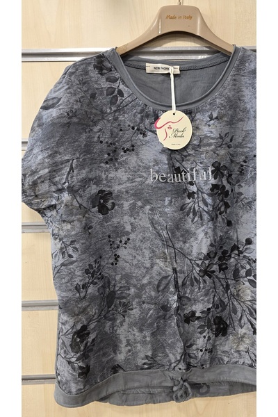 Park Moda Ιταλική μπλούζα με λουλουδάτο σχέδιο με έξι κλωστές