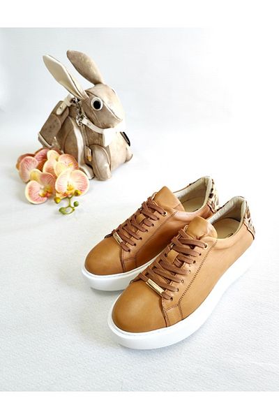 Of&Off Women's Genuine Leather Lace up Shoes