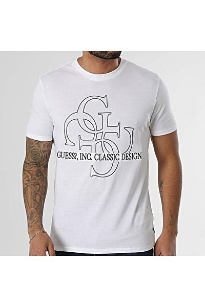 Guess Tricou Ss Bsc Classic pentru bărbați, cu croiala normală