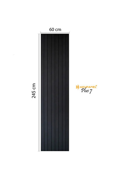 Akupanel PLUS7 60×245 cm Siyah Akustik Duvar Paneli