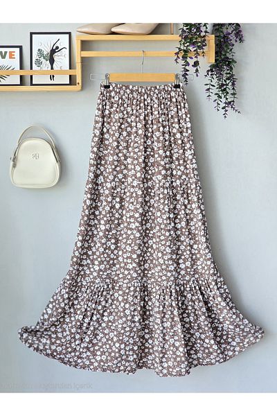 ENDAMIM Plus Size Viscosse Skirt