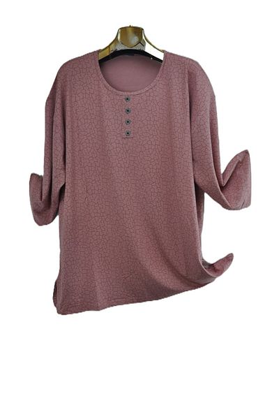 elma abone Super Battal Truvakar Sleeve Combed Bluz