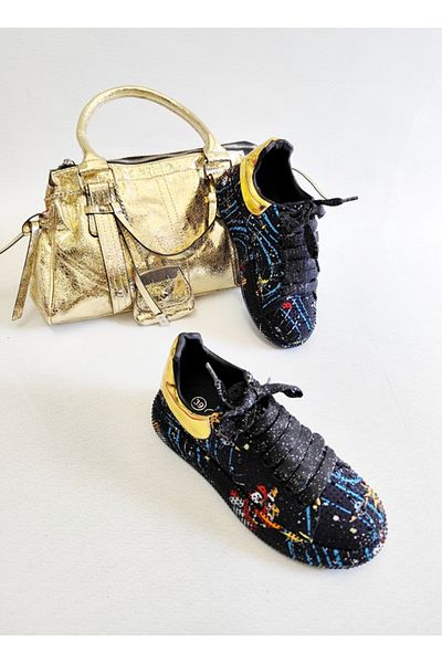 Of&Off Women's Pop Art Genuine Leather Shoes