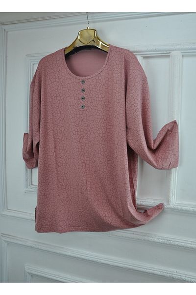 elma abone Super Battal Truvakar Sleeve Combed Bluz