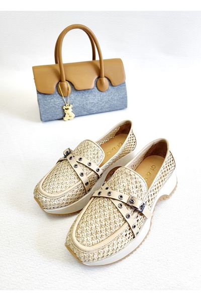 Of&Off Women's Mesh Detail Casual Shoes