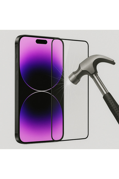OVADA İPhone 14 Pro Max Uyumlu Temperli Yüksek Koruyucu Kırılmaz Ekran Cam Ek...