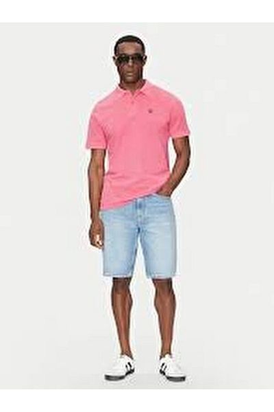 Guess Men's Pink Polo T-Shirt
