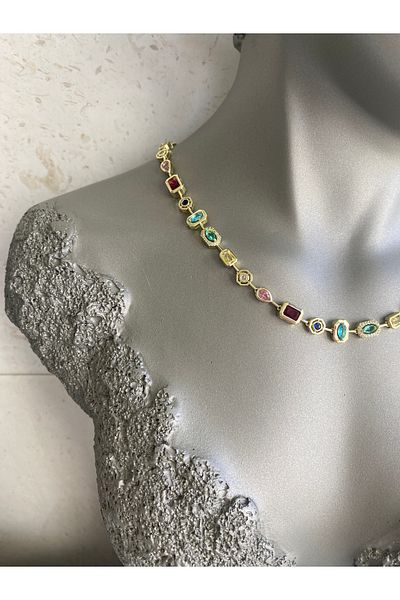 Lucios Vip Y Necklace Full Tour Colorful Stone Detail