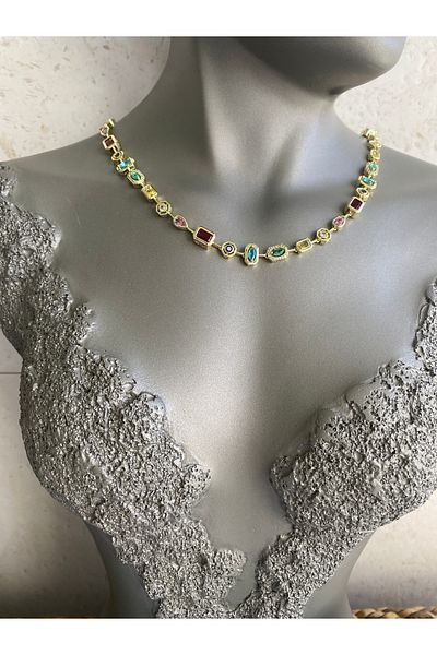 Lucios Vip Y Necklace Full Tour Colorful Stone Detail