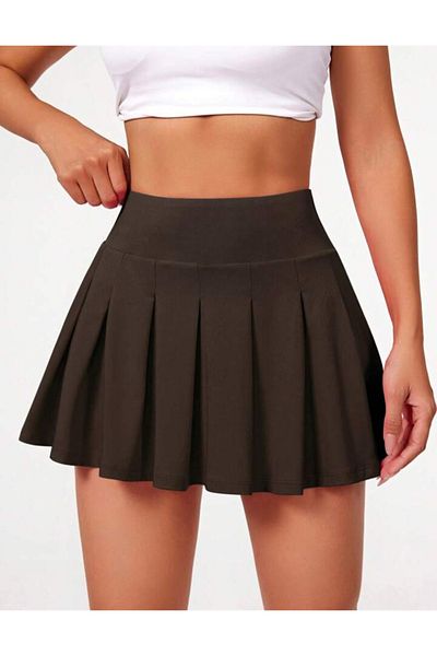 MAROVOAY Pleated high waist mini skirt