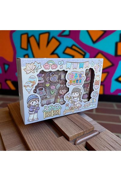 Polin Kawaii Washi Tape and Sticker Set