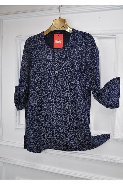 elma abone Super Battal Truvakar Sleeve Combed Bluz