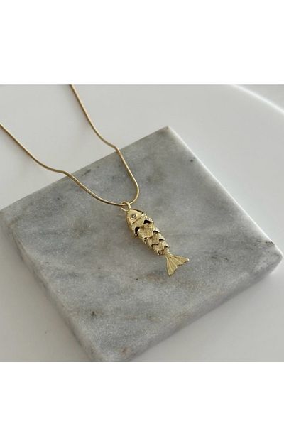 gaila design Steel Fish Necklace