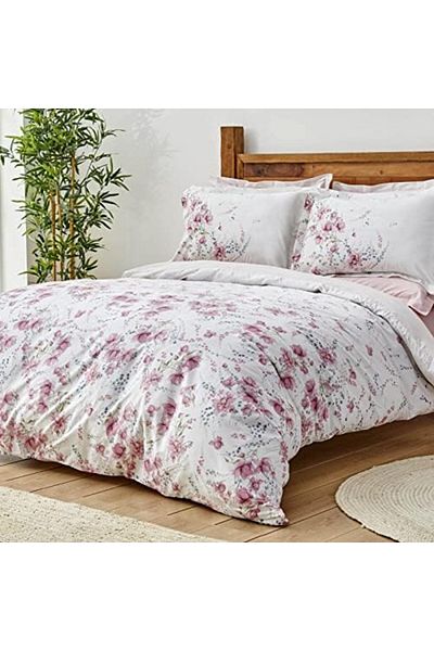 STOREMAX Home Dalila Pink 100% Cotton Double Duvet Cover Set 871301
