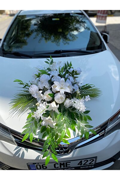 Z&B FLOWERS Gelin Araba Çiçeği Araba süsü vakumlu araba çiçeği yapay çiçek