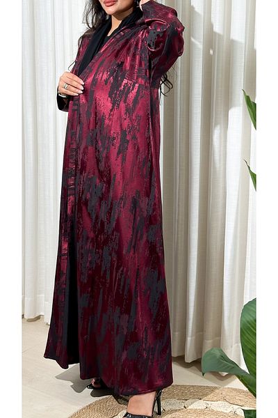 Elegant Turkish jacquard abaya