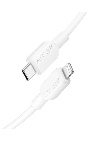 Anker USB C to Lightning Cable 310 USB-C (White, 3 ft), MFI Certified, Fast Charging for iPhone 14 Plus Pr