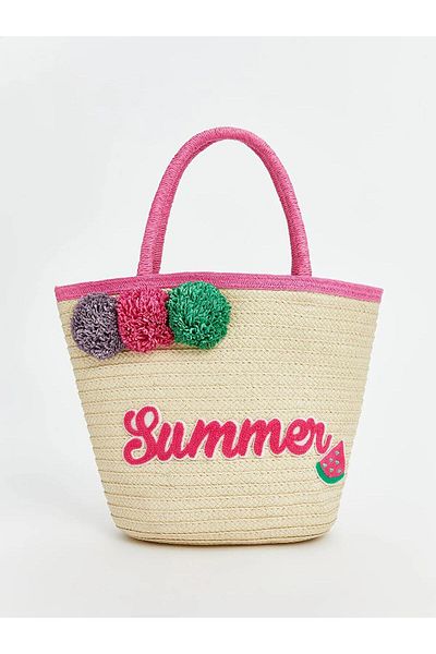 LC Waikiki Lcw Accessories Girl's Straw Beach Bag (S5)