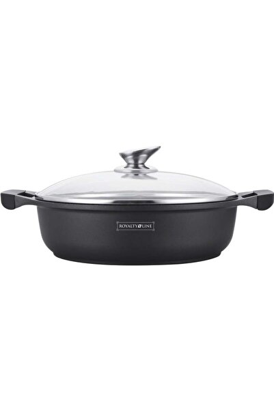 Royalty Line Non-stick shallow pan with marble coating, model BR-ML, 30cm, 4.8L