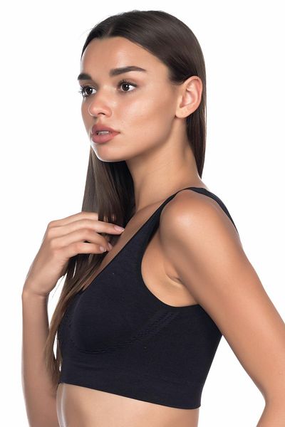 bazaar-turkey all you need Black Mi Emay 4021 Padded Thick Strap Bustier