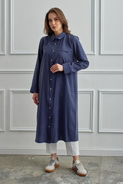 QANU Tokalı Gömlek Lacivert