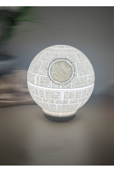 Genel Markalar Beyaz Star Wars Death Star Gece Lambası, şık ve dekoratif aydı...