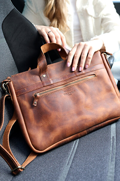 Wild West Crafted Mac Bag 13-14 Inch Genuine Leather MacBook Bag.Birthday&Mot...