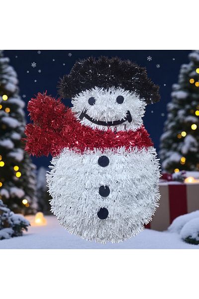 Kuzey High Quality Christmas Decor Christmas Snowman Decor Shiny Christmas Window Display Decorations 35X23 cm