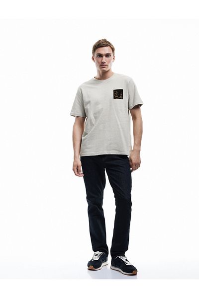 Koton Short Sleeve Regular Fit Cotton Crew Neck Embroidered T-Shirt