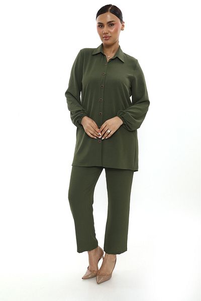 Butik Aerobin Linen Tunic Pants Suit