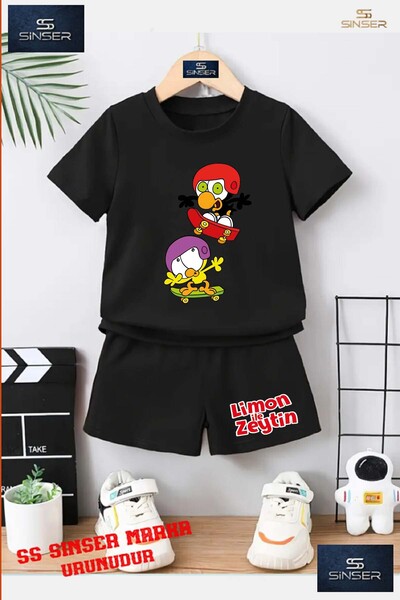 SS SİNSER Tricou cu gât rotund cu imprimeu special „LIMON OLIVE OVERLAP SKATE...