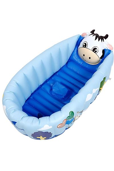 Picodino Inflatable baby bathtub, portable and multifunctional, 0-5 years, blue