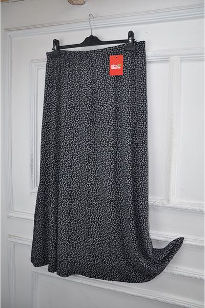 elma abone Plus Size Pigment Combed Cotton Elastic Mother's Skirt