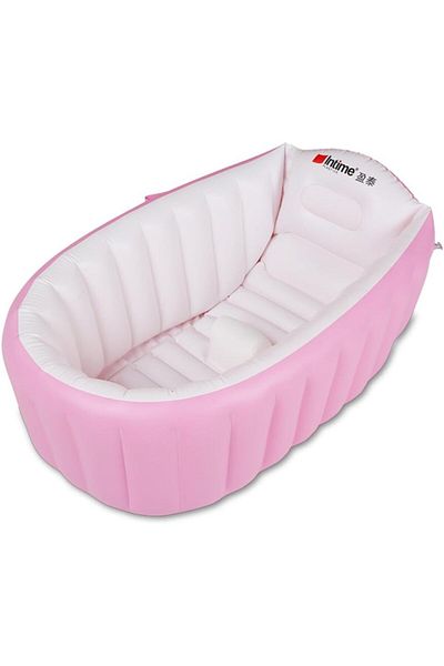 Picodino InTime inflatable baby bathtub, ergonomic and compact design, pink