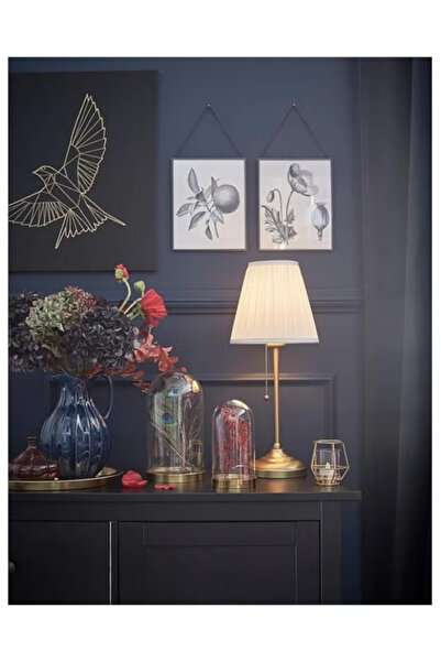 ARSTID مصباح طاولة من قطعتين لغرف النوم والمكاتب وغرف الأطفال، ذهبي - ارتفاع 55 سم × عرض 22 سم × عمق 15 سم × طول سلك 203 سم