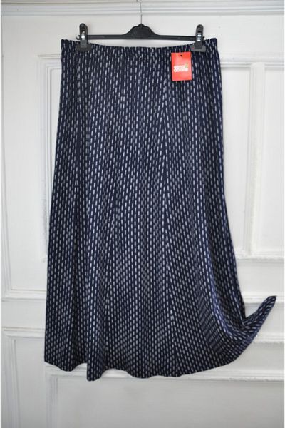 elma abone Plus Size Pigment Combed Cotton Elastic Mother's Skirt